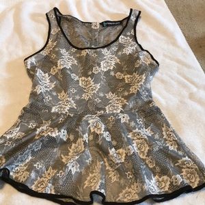 Beautiful lace peplum blouse